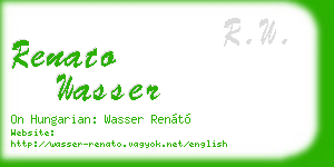 renato wasser business card